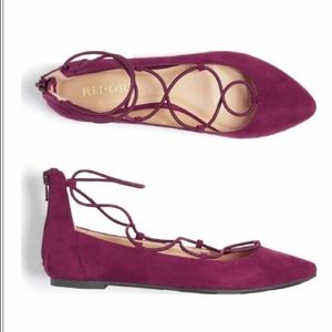 Faux suede lace up flats!✔️NEW!